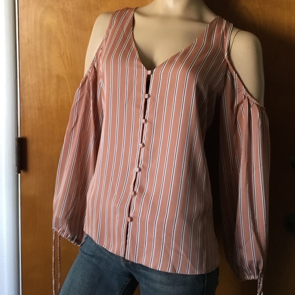 L’ Academic Cold Shoulder Sexy long Sleeve Top M - Picture 3 of 6